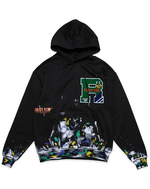 [NEW][LIMITED] First Row L.A. - Chenille Patch & Hand Paint Hoodie