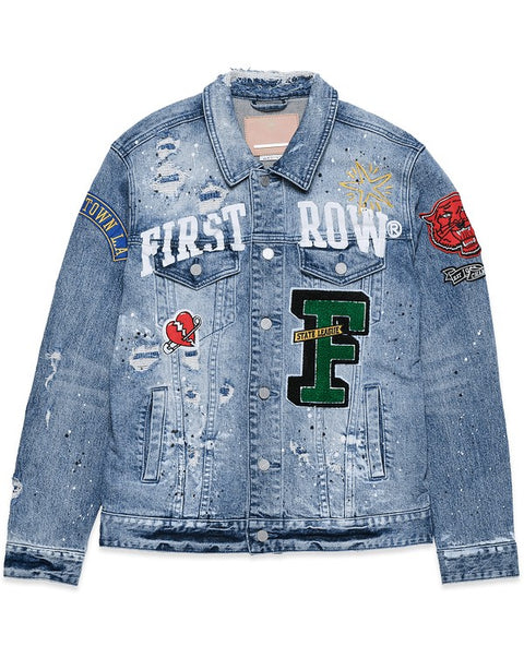 [NEW][LIMITED] First Row L.A. - Varsity Patches Denim Jacket