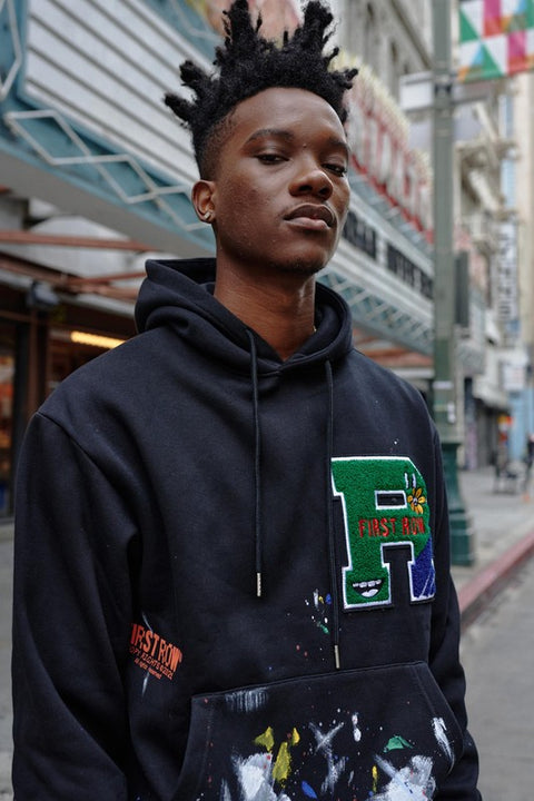 [NEW][LIMITED] First Row L.A. - Chenille Patch & Hand Paint Hoodie