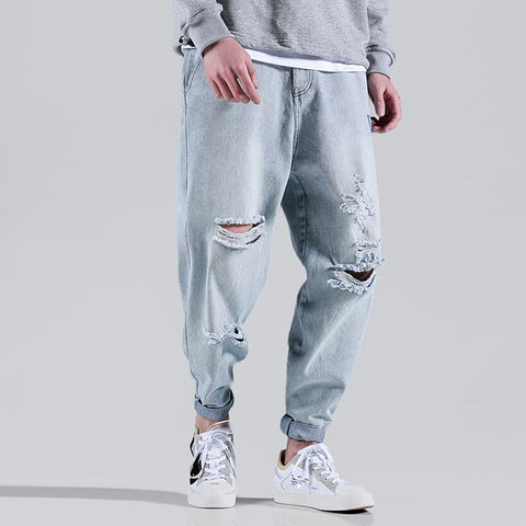 Men's Distressed Premium Denim Trousers