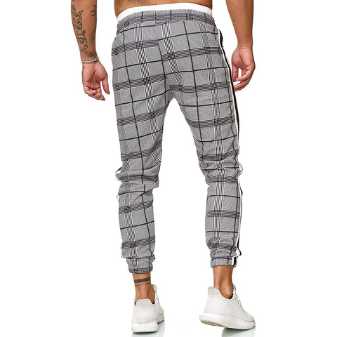 Men's Plaid & Stripe Drawstring Pants