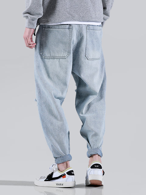 Men's Distressed Premium Denim Trousers