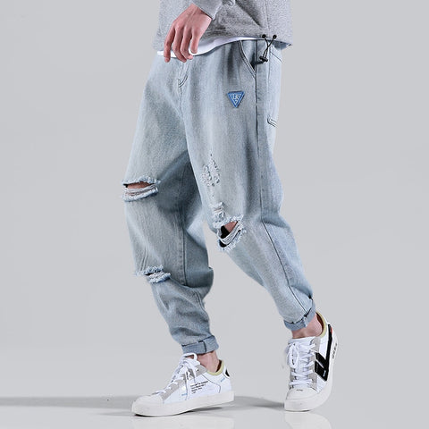 Pantalon en denim premium vieilli pour hommes