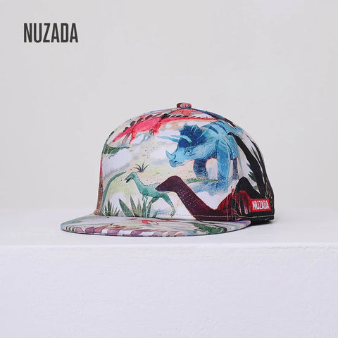 NUZADA Dinosaur 3D Print Snapback