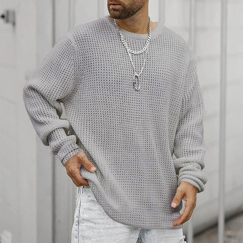 Men's Long Sleeve Crew Neck Thermal Sweater