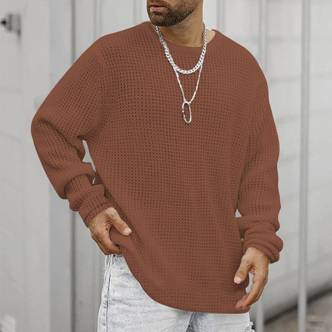 Men's Long Sleeve Crew Neck Thermal Sweater