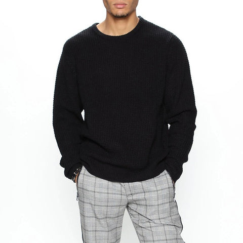 Men's Long Sleeve Crew Neck Thermal Sweater