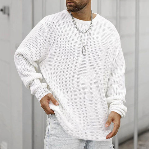 Men's Long Sleeve Crew Neck Thermal Sweater