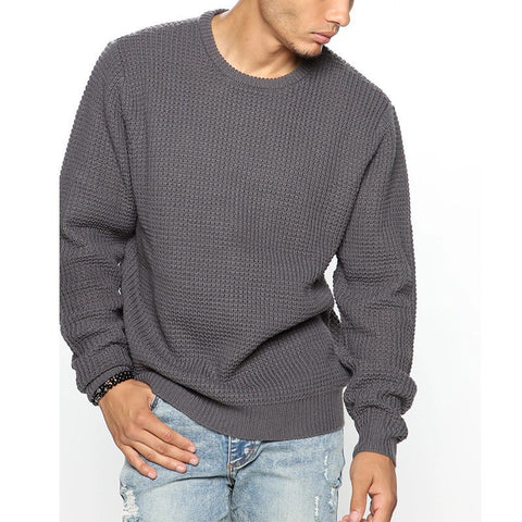 Pull thermique à manches longues et col rond pour hommes