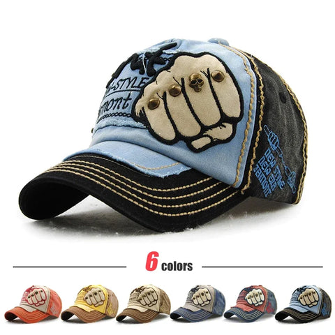 Fist & Skull Rivet Adjustable Cap