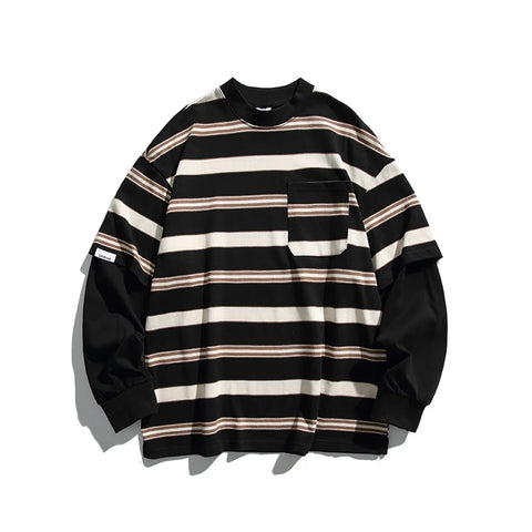 UNDREST Striped HQ Two-Layer Long-Sleeved T-Shirt