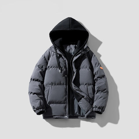 Hoodie Lined Cotton Down Jacket