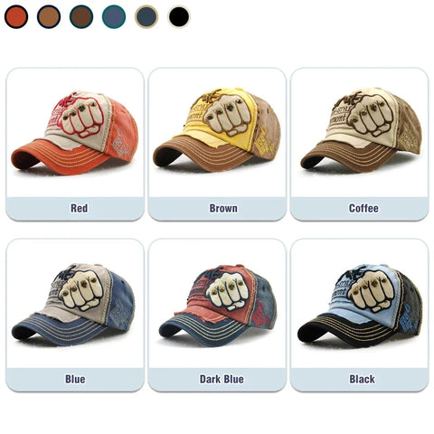 Fist & Skull Rivet Adjustable Cap