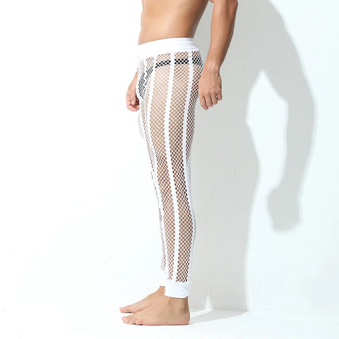 Men's Breathable Mesh Ankle-Tied Lounge-Pants