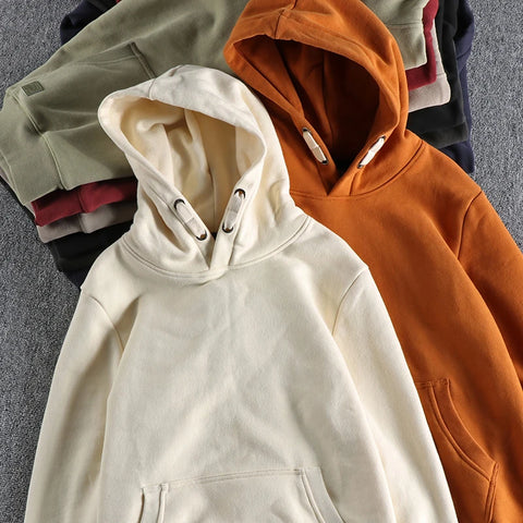 AIR & RAINBOW Heavy Cotton Plush Hooded Sweater