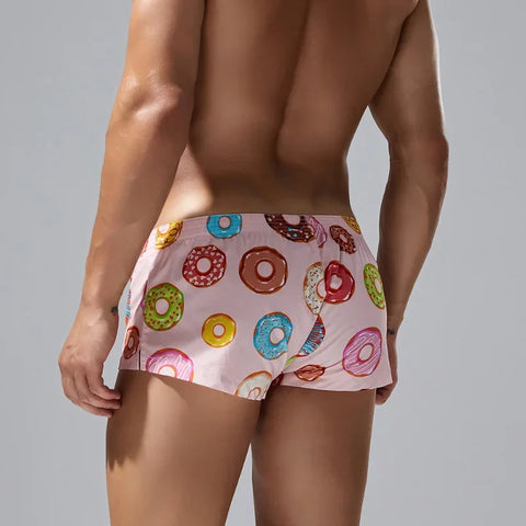 Donut Print Convex Pouch Low Waist Boxers