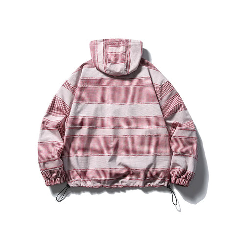 ATBORDER Unisex Seasonal Striped Hooded Jacket