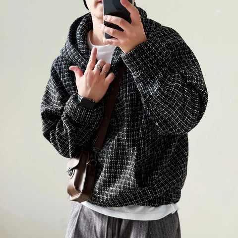 OEIN Hooded Rough Weave Sweater