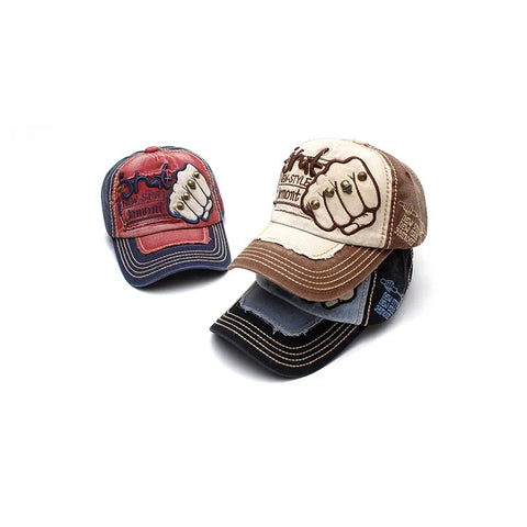 Fist & Skull Rivet Adjustable Cap