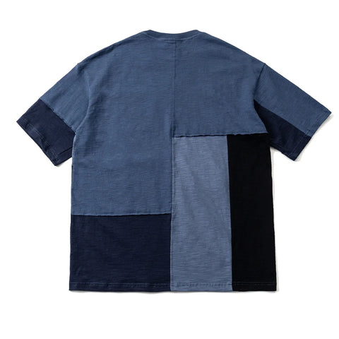 CITYBOY Bamboo Knot Cotton Spliced Color Block T-Shirt