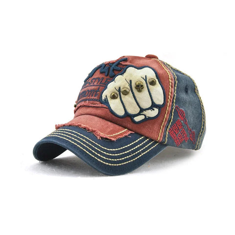 Fist & Skull Rivet Adjustable Cap