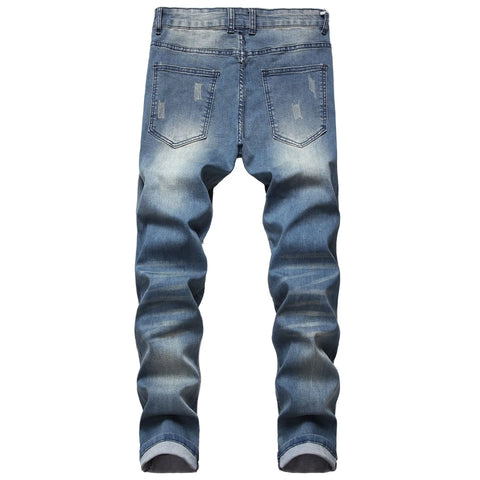 Slim Fit Distressed Stretch Denim Jeans