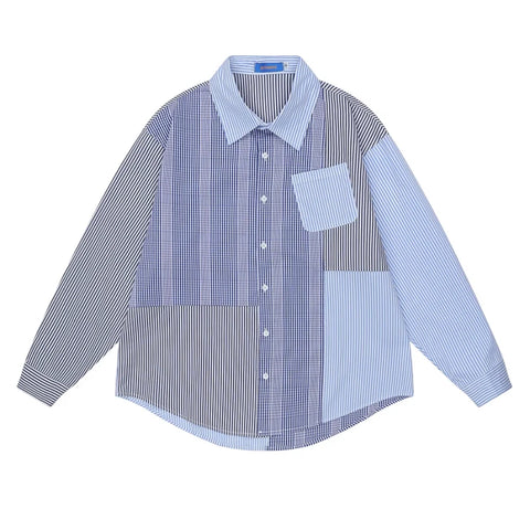 Men's HQ Versatile Casual Patchwork Shirt