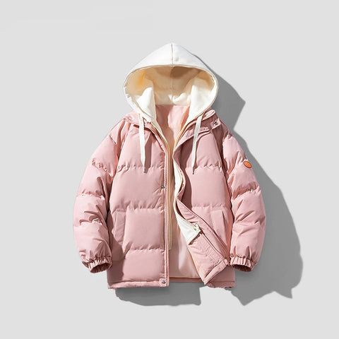 Hoodie Lined Cotton Down Jacket