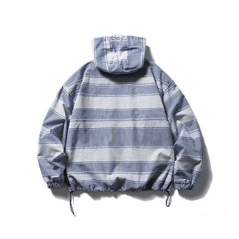 ATBORDER Unisex Seasonal Striped Hooded Jacket