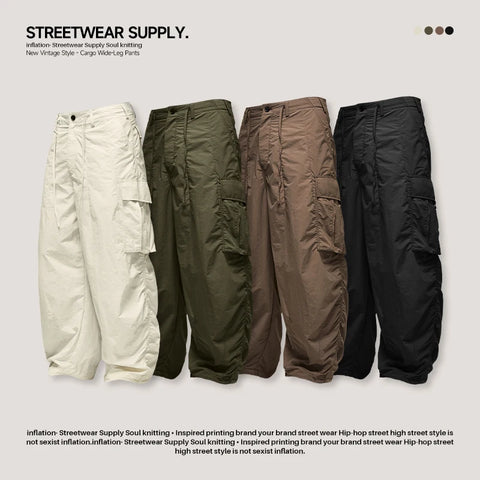 INFLATION Classic Parachute Cargo Pants