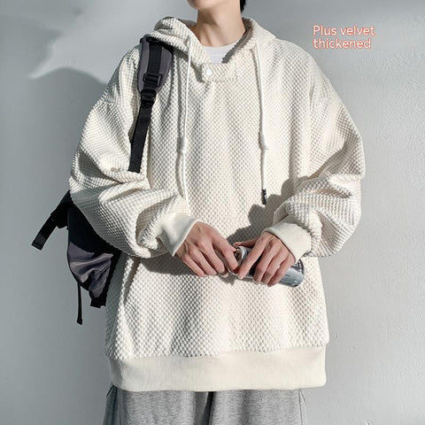 Chenille Fleece-Lined Oversized Plush Hoodie