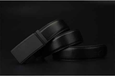 Men's Automatic Buckle Two-Layer Cowhide Leather Belt