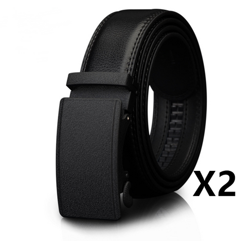 Men's Automatic Buckle Two-Layer Cowhide Leather Belt