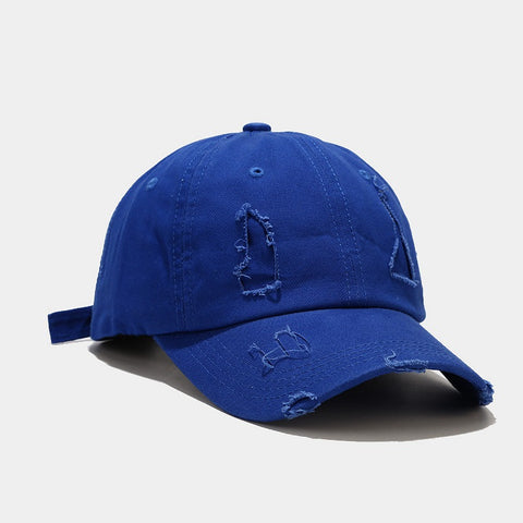 Casquette de baseball effilochée de style rétro