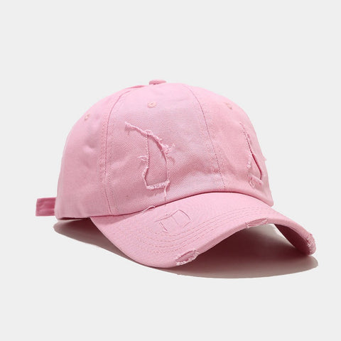 Gorra de béisbol de estilo retro deshilachada