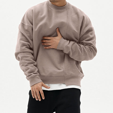 Pull décontracté à col rond pour hommes