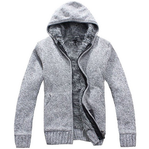 Sudadera con capucha de invierno con forro polar grueso para hombre 