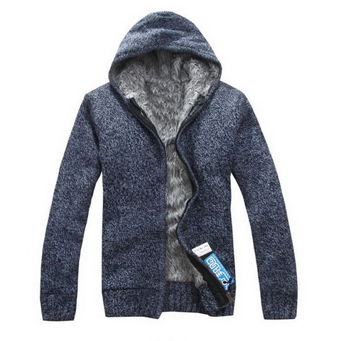 Sudadera con capucha de invierno con forro polar grueso para hombre 