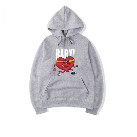 Men's Jogging Heart Baby! Print Hoodie