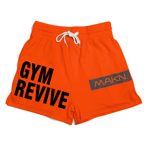 MAKN Revive Print Drawstring Elastic Waist Gym Shorts - Shorts - NouveExpress