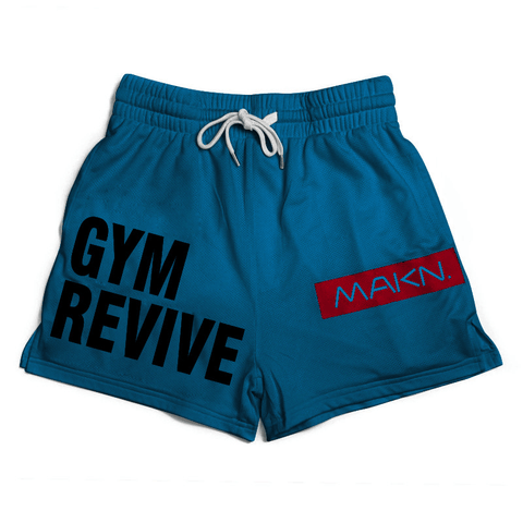 MAKN Revive Print Drawstring Elastic Waist Gym Shorts - Shorts - NouveExpress