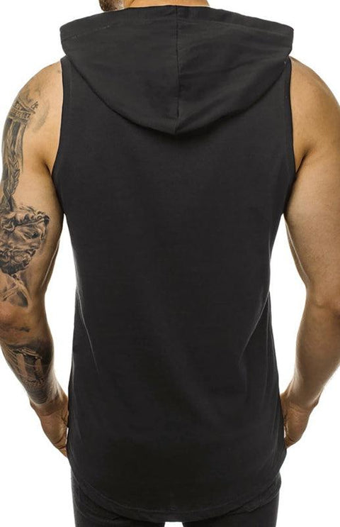 Men's Hooded Vest Double Layer Broken Copper Pullover Sleeveless Vest -  - NouveExpress