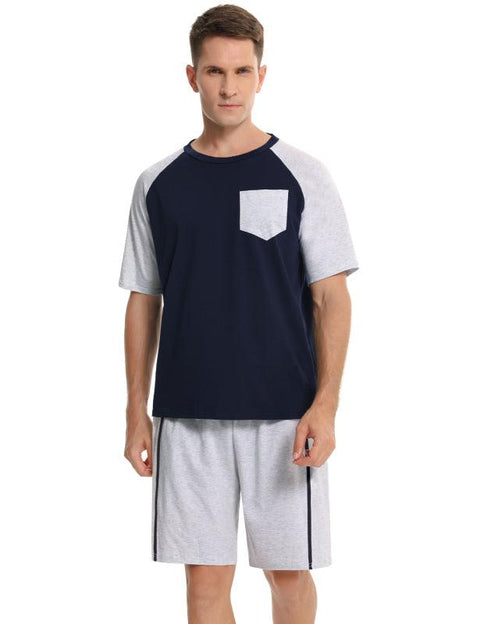 Men's Short Sleeves Raglan Sleeve Suit -  - NouveExpress