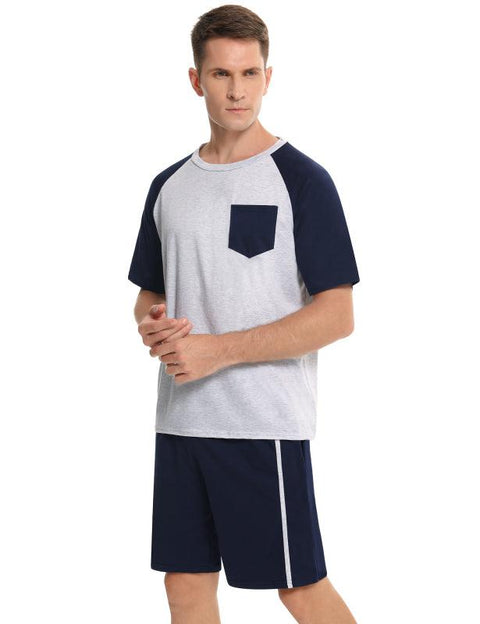 Men's Short Sleeves Raglan Sleeve Suit -  - NouveExpress