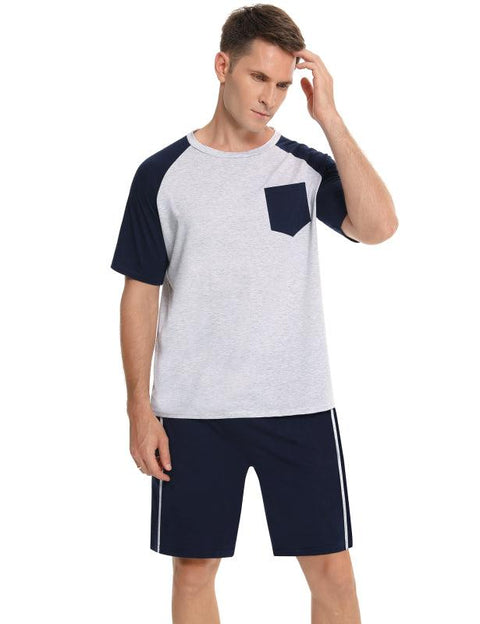 Men's Short Sleeves Raglan Sleeve Suit -  - NouveExpress