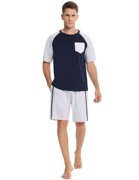 Men's Short Sleeves Raglan Sleeve Suit -  - NouveExpress