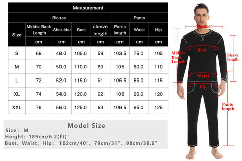 Men's Three-Needle Five-Thread Pajama Suit -  - NouveExpress