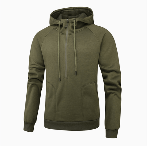 Men Zippered Large Pocket Hoodie S-2XL - Hoodies - NouveExpress