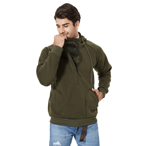 Men Zippered Large Pocket Hoodie S-2XL - Hoodies - NouveExpress