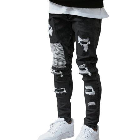 Mens Trend Ripped Skinny Jeans - Jeans - NouveExpress